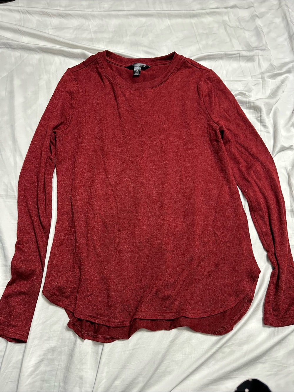 Banana Republic Luxespun Crewneck Top in Wine Red